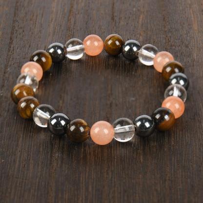 1PC Solar Plexus Chakra Healing Crystals Beads Band With Tiger Eye For Stress Relief Bracelet, Men And Women's Confidence And Self-Esteem Jewelry Gift - Homeopathic Solid Format