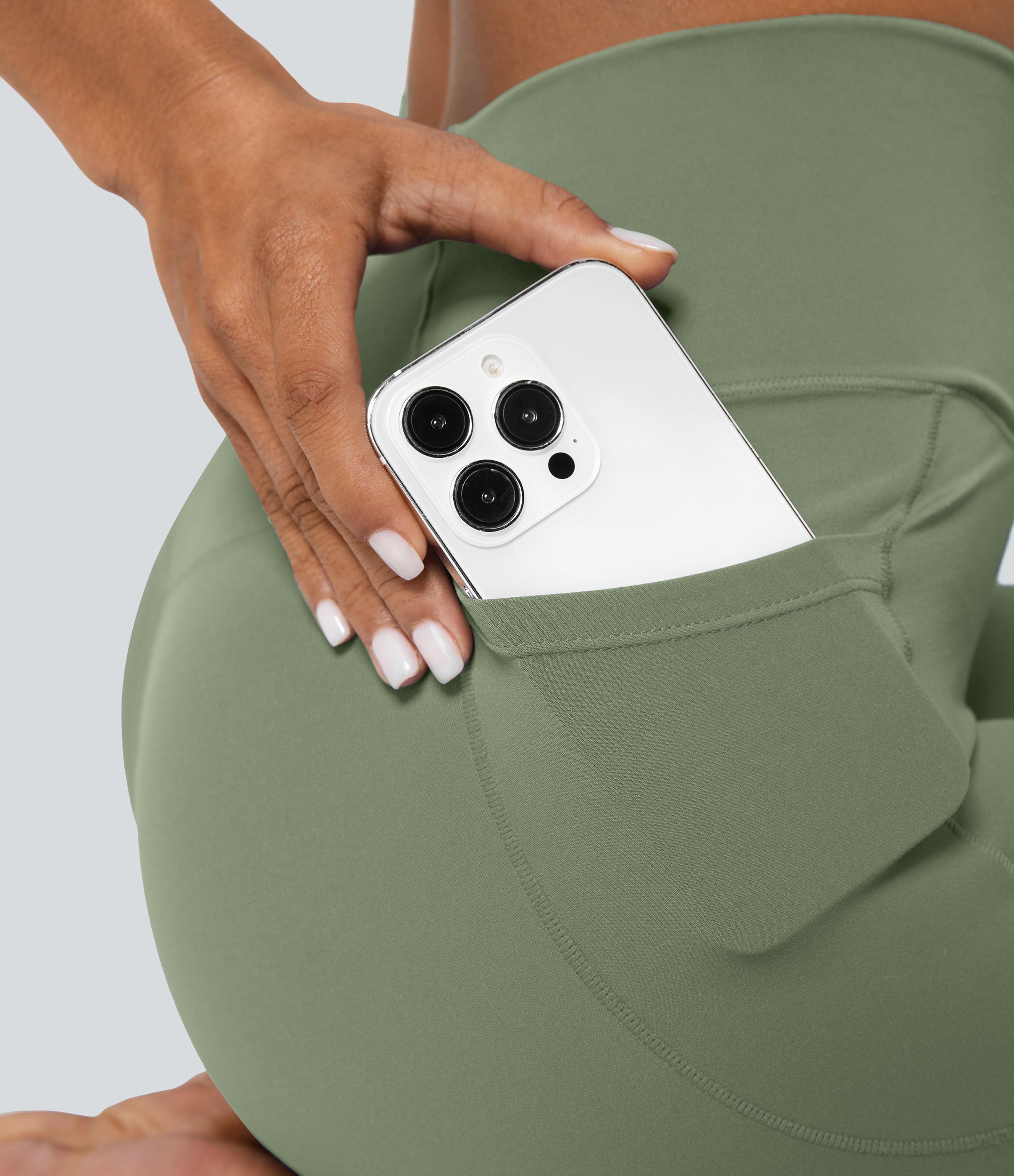 SoftlyZeroCrossover Pocket Plain Leggings-UPF50+