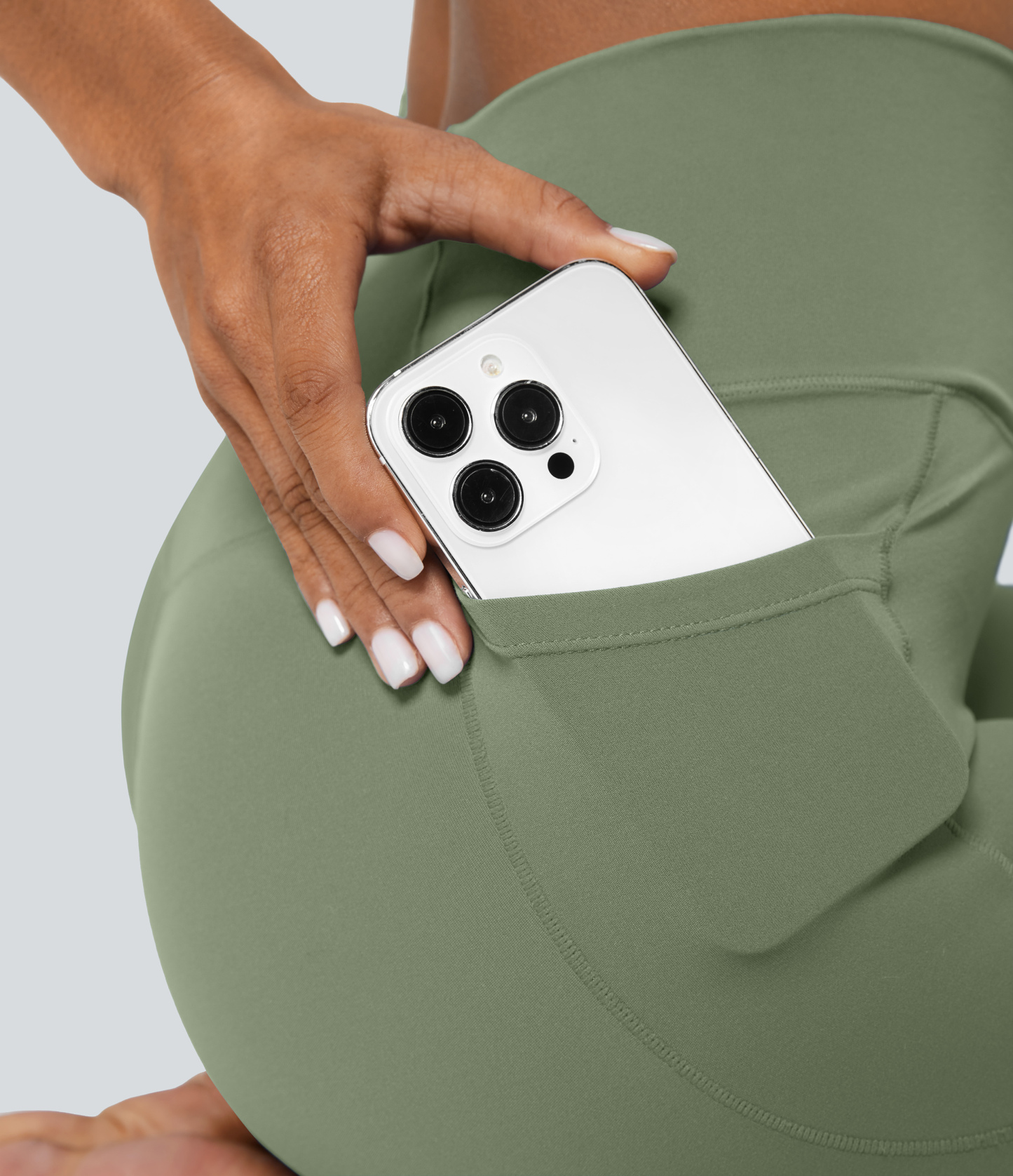 SoftlyZeroCrossover Pocket Plain Leggings-UPF50+