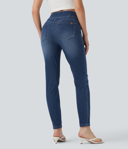 FlexHigh-waisted Casual Skinny Jeans with Pockets
