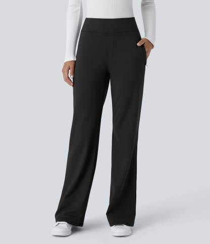 FlexMid Rise Side Zipper Pocket Work Flare Pants