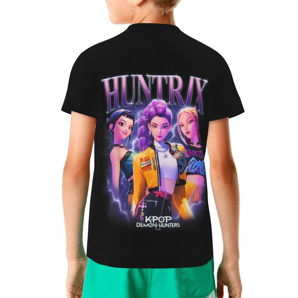 Kpop Demon Hunters Kids T-Shirt 3d Printed Graphic T-Shirts Boys And Girls Short Sleeve Shirts For Youth Kids Small