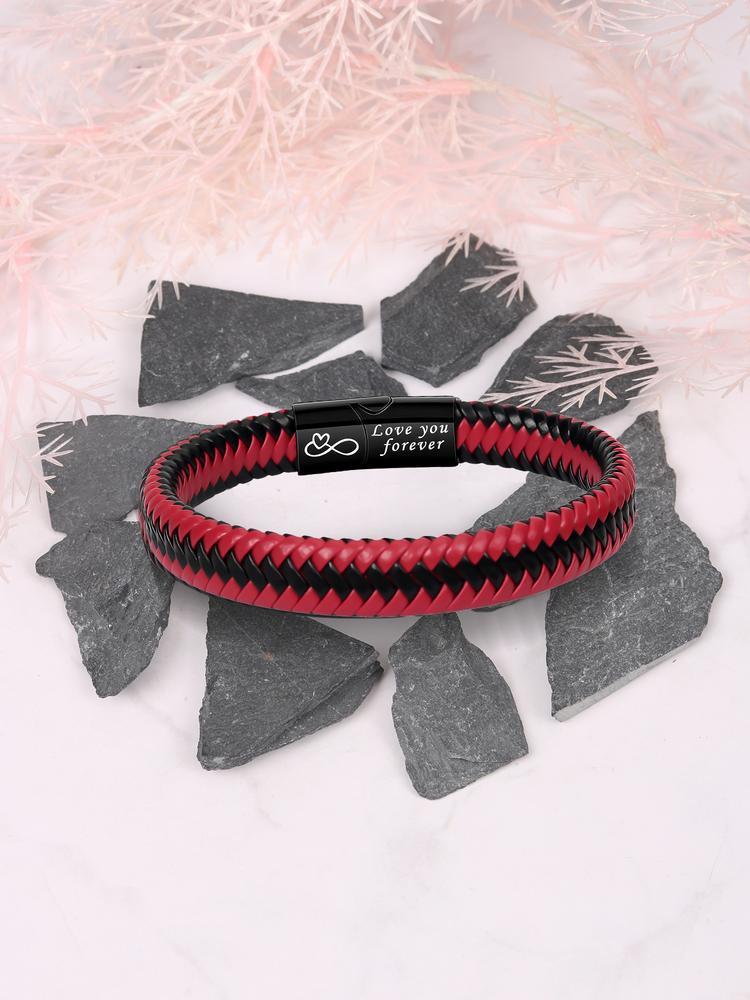 Christmas Birthday Gifts for Brother, Ultimate Leather Men's Bracelet, Perfect Gift for Brothers, Ideal for All Occasions, Casual to Rugged Style, Daily Wear Accessory