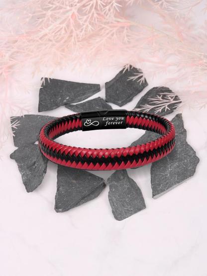 Christmas Birthday Gifts for Brother, Ultimate Leather Men's Bracelet, Perfect Gift for Brothers, Ideal for All Occasions, Casual to Rugged Style, Daily Wear Accessory