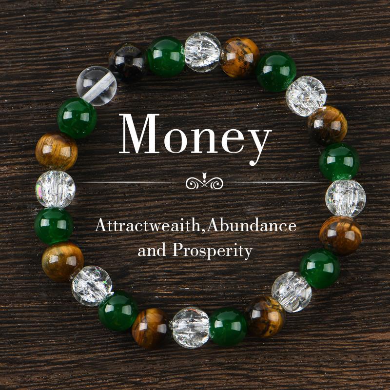 Tranquility Prosperity And Abundance Money Attraction Bracelet, Jewelry Gift For Men And Women,, Brings  Self-esteem first  bracelet pulsera  amatista unity  bracelet protection bracelet encouragement gift fashion artificial Colorblock  Crystal Bracelet