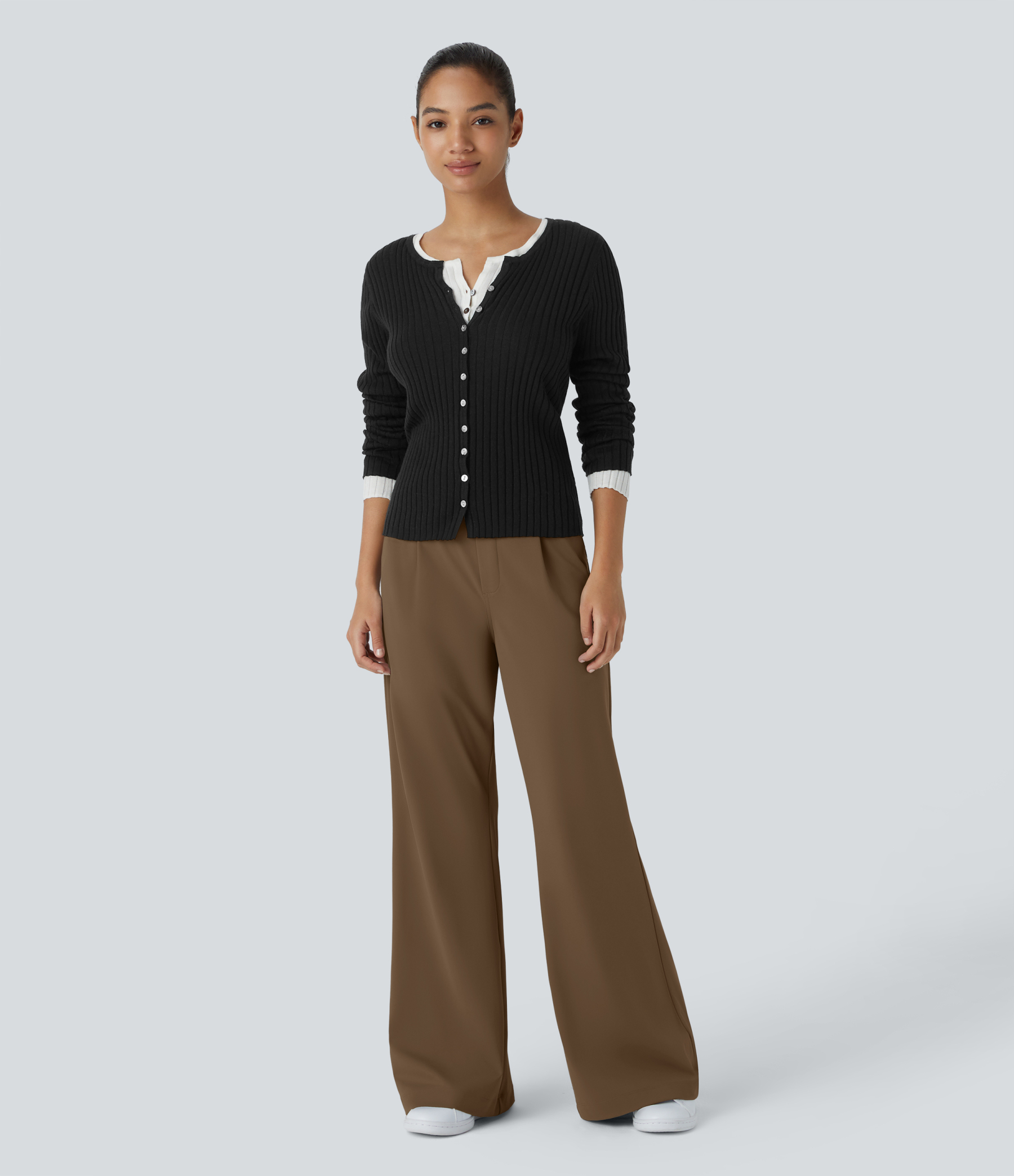 FlexHigh Waisted Pocket Work Flare Pants