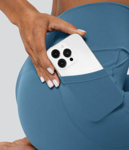 SoftlyZeroCrossover Pocket Plain Leggings-UPF50+