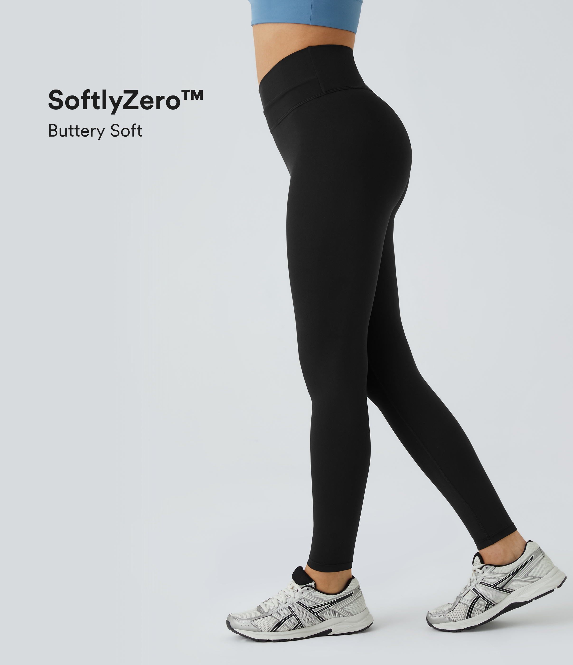 SoftlyZeroCrossover Color Block Leggings-UPF50+