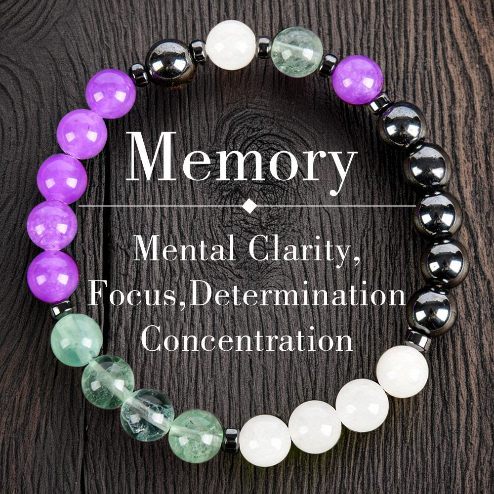 Crystal Bracelet - Allotherapy Focus And Clarity Aid, 8mm Bead Jewelry