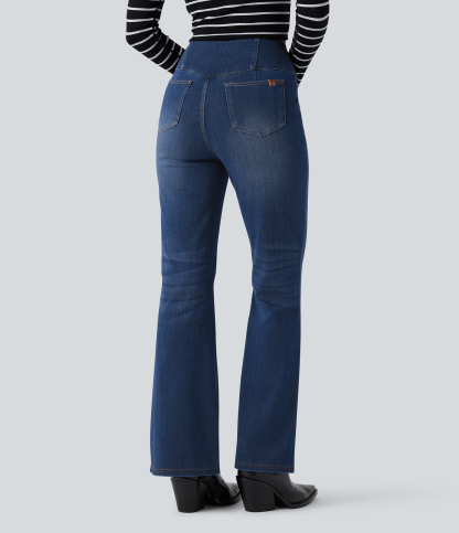 FlexHigh Waisted Bootcut Casual Jeans with Pockets