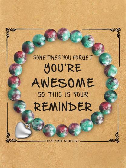 Women's Boho Beaded Jewelry Set, Natural Stone & Crystal Accents, Ideal Christmas Gift for Her, Comes with Gift Card