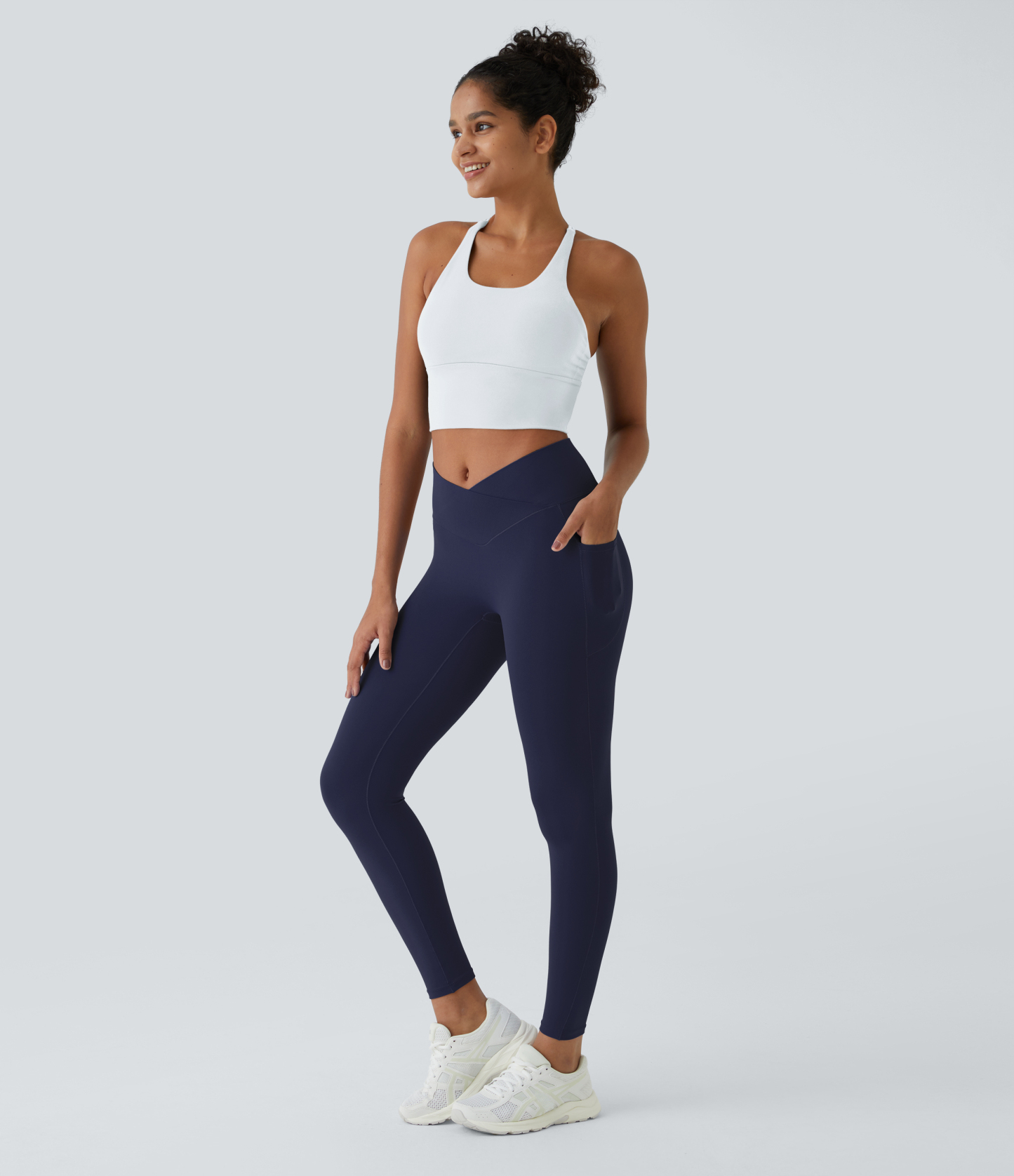 SoftlyZeroCrossover Pocket Plain Leggings-UPF50+