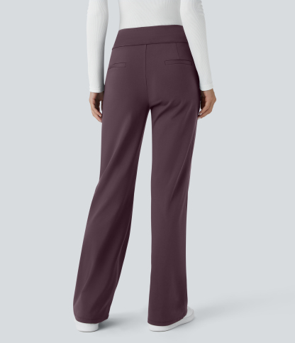 FlexMid Rise Side Zipper Pocket Work Flare Pants