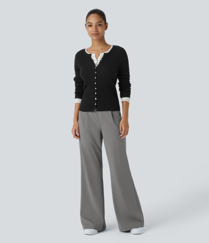 FlexHigh Waisted Pocket Work Flare Pants