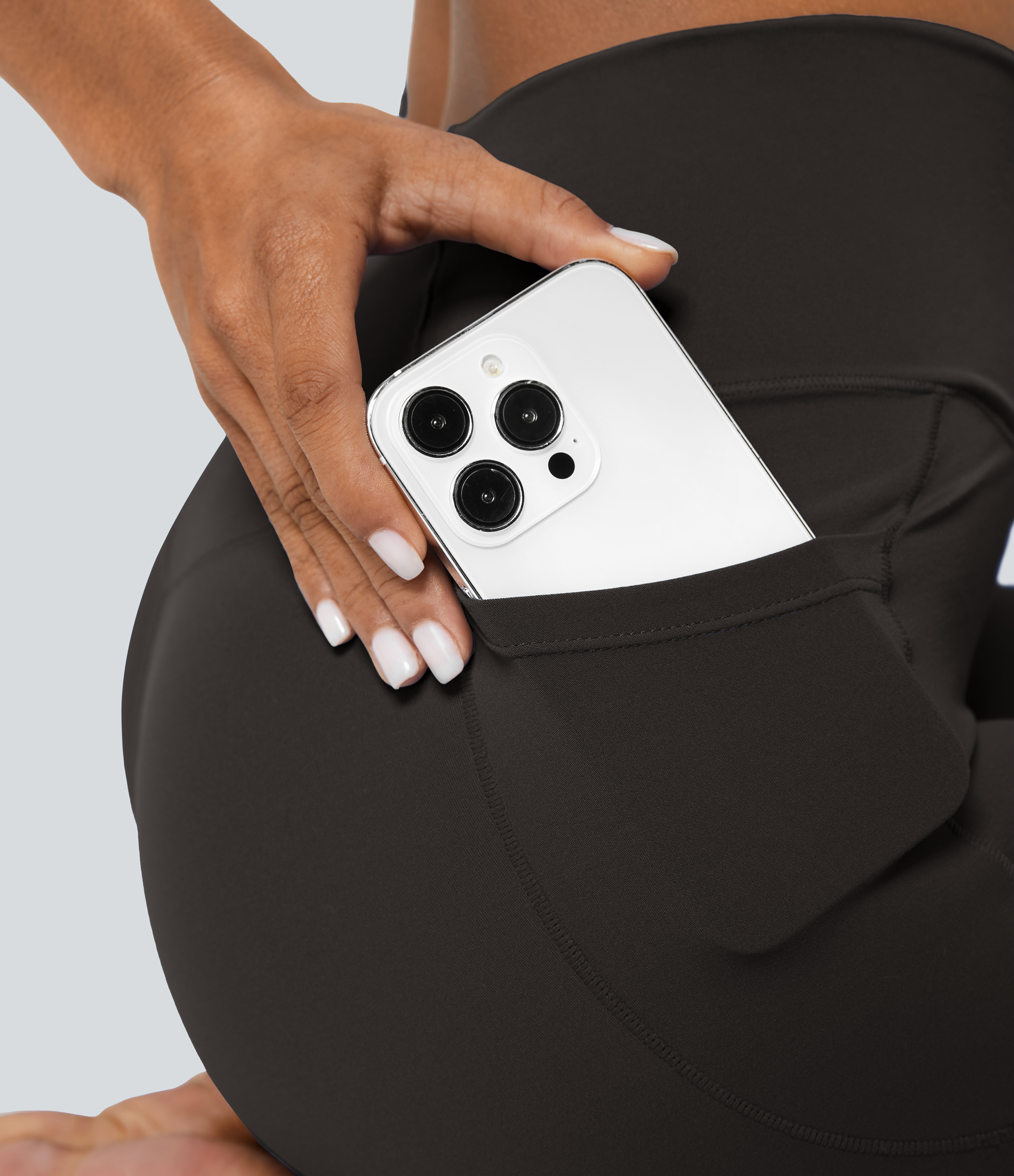 SoftlyZeroCrossover Pocket Plain Leggings-UPF50+