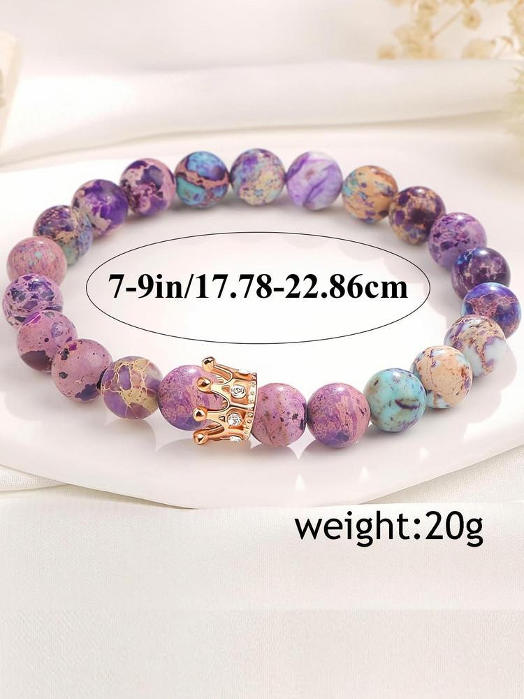 Creative Stone Beaded Bracelet, Fashionable Jewelry for Women & Girls, Trendy All-match & Exquisite Jewelry for Birthday Gift