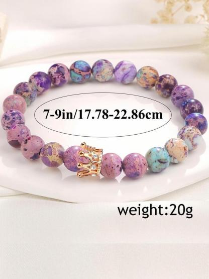Creative Stone Beaded Bracelet, Fashionable Jewelry for Women & Girls, Trendy All-match & Exquisite Jewelry for Birthday Gift