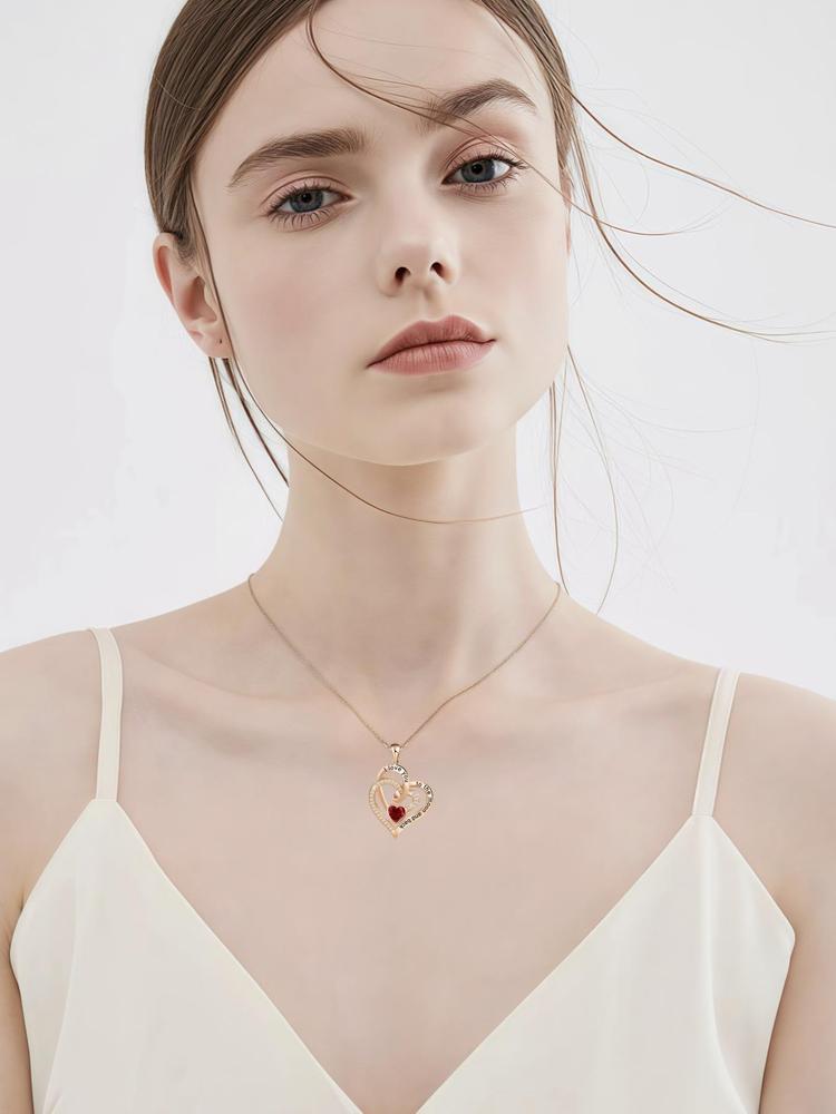 Bear Rose Box with Heart Shaped Necklace, Gift for Women, Fashion Jewelry for Party, Daily Decor, Trendy All-match & Exquisite Jewelry for Birthday Gift