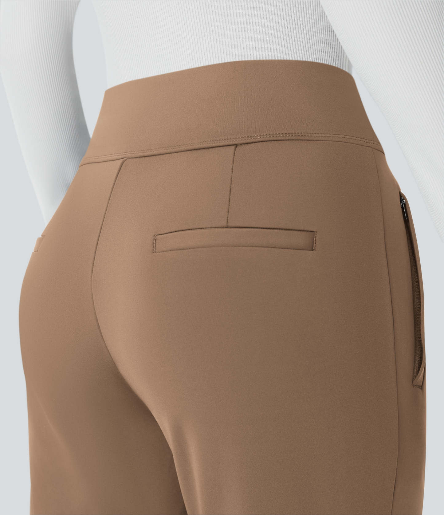 FlexMid Rise Side Zipper Pocket Work Flare Pants