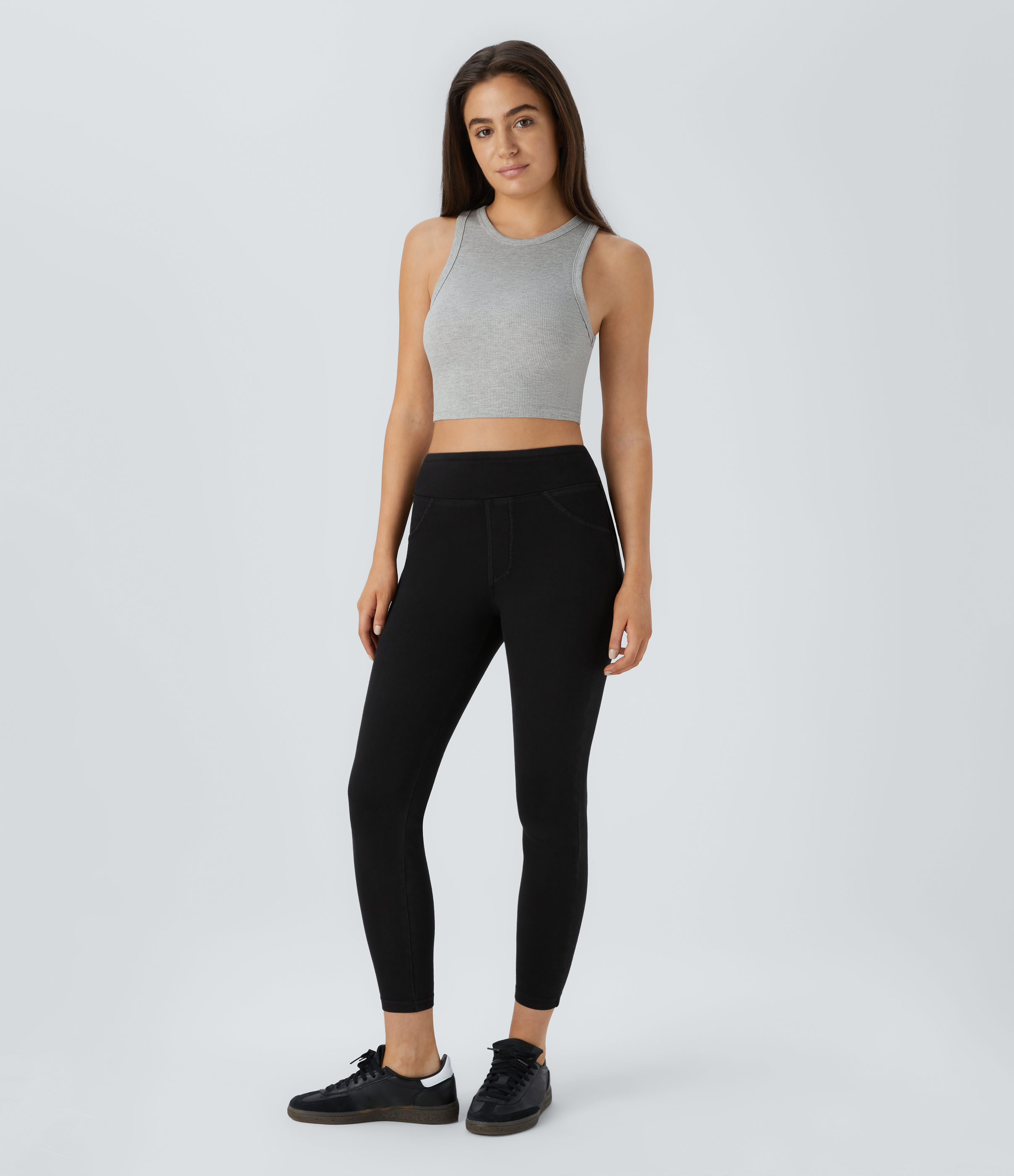 FlexHigh Waisted Pocket Denim Casual Leggings