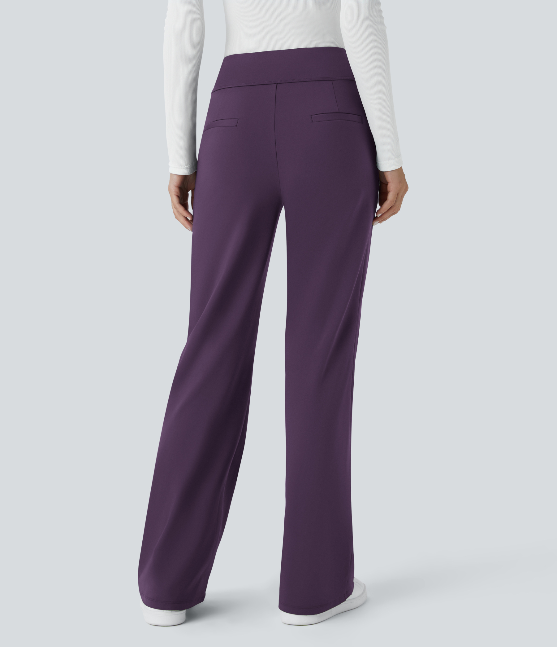 FlexMid Rise Side Zipper Pocket Work Flare Pants