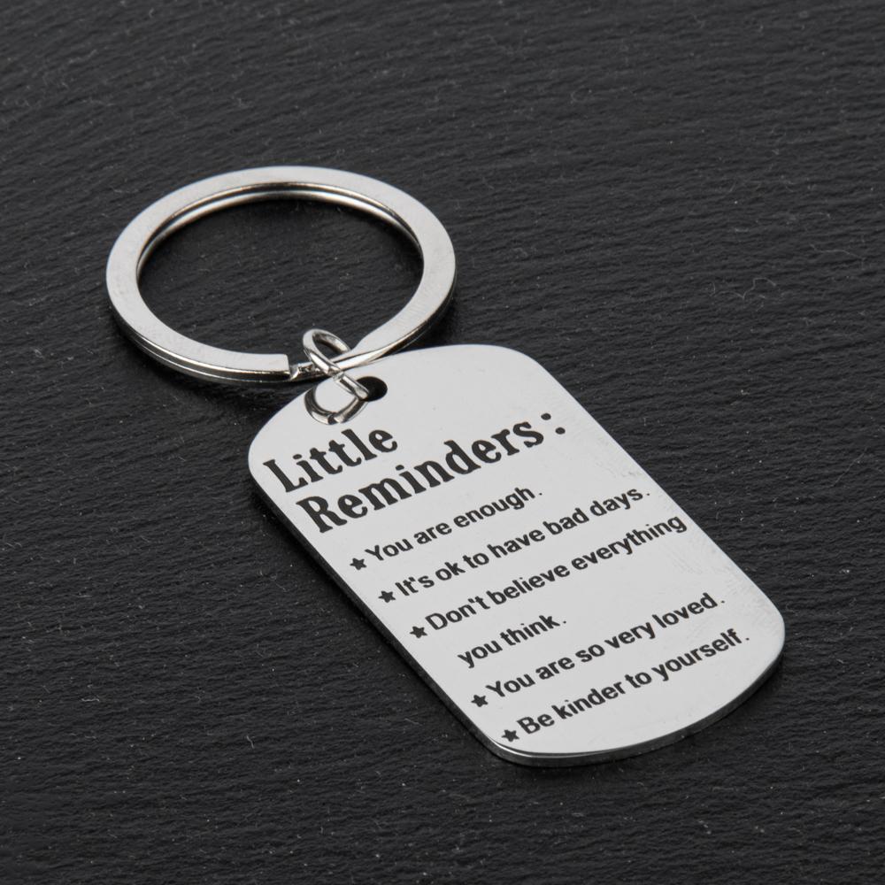 3 Pcs Durable Stainless Steel Keychains With Engraved Inspirational Quotes For Women And Men - Perfect Birthday And Christmas Gifts For Sons, Daughters, And Best Friends Charm