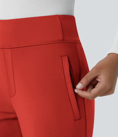 FlexMid Rise Side Zipper Pocket Work Flare Pants