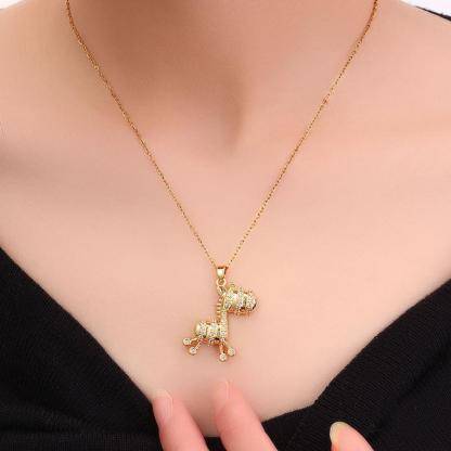 Retro cartoon pony pendant necklace with creative design, donkey  elegant, fashionable, casual, retro, trendy, versatile, gift giving, daily commuting, street party, holiday wearing gifts to friends Jewellery Charms