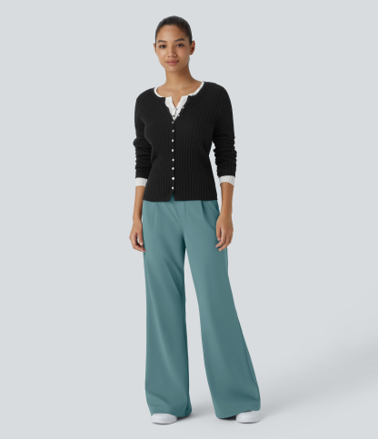 FlexHigh Waisted Pocket Work Flare Pants