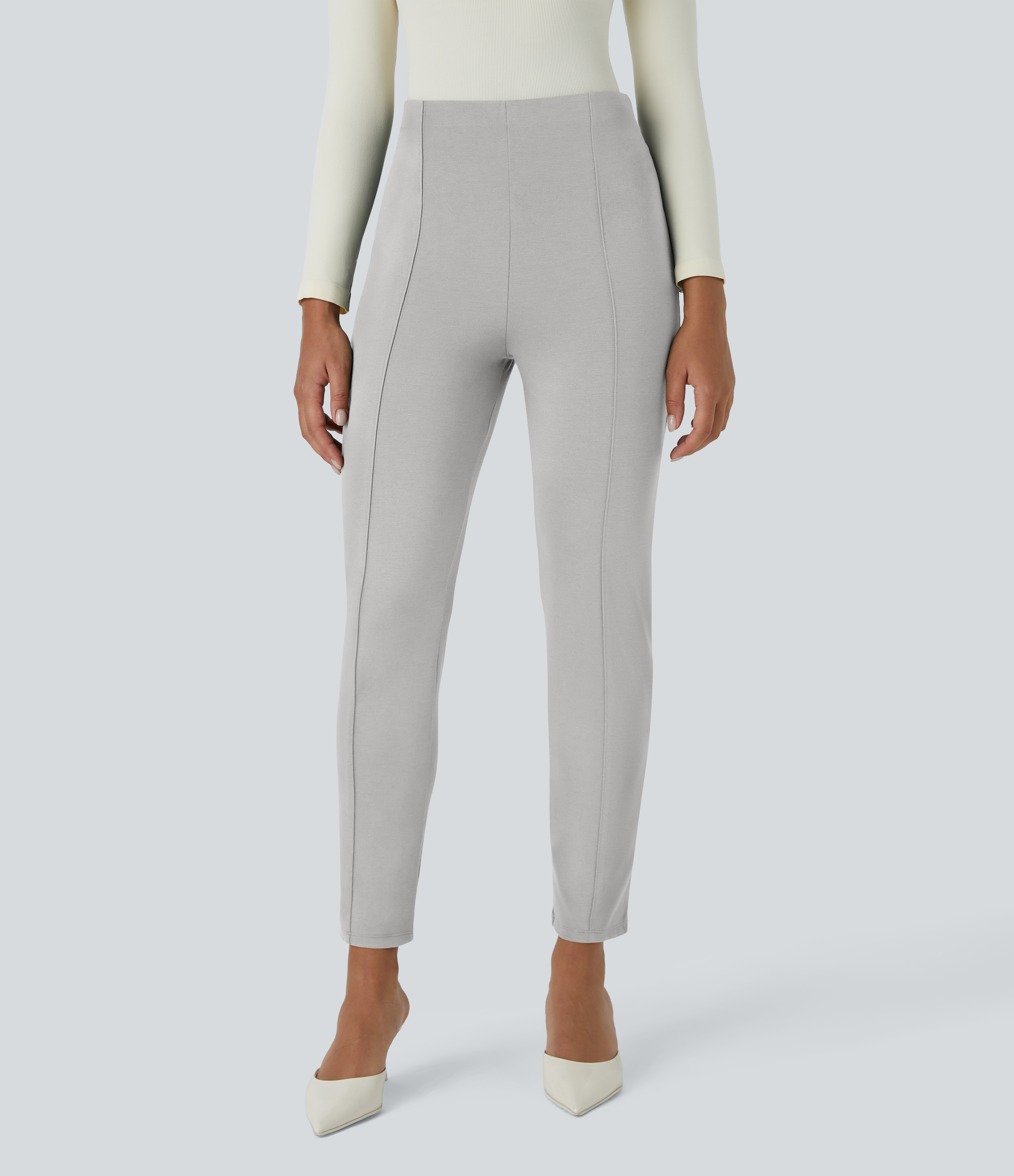 FlexHigh Waisted Pocket Slim Work Pants