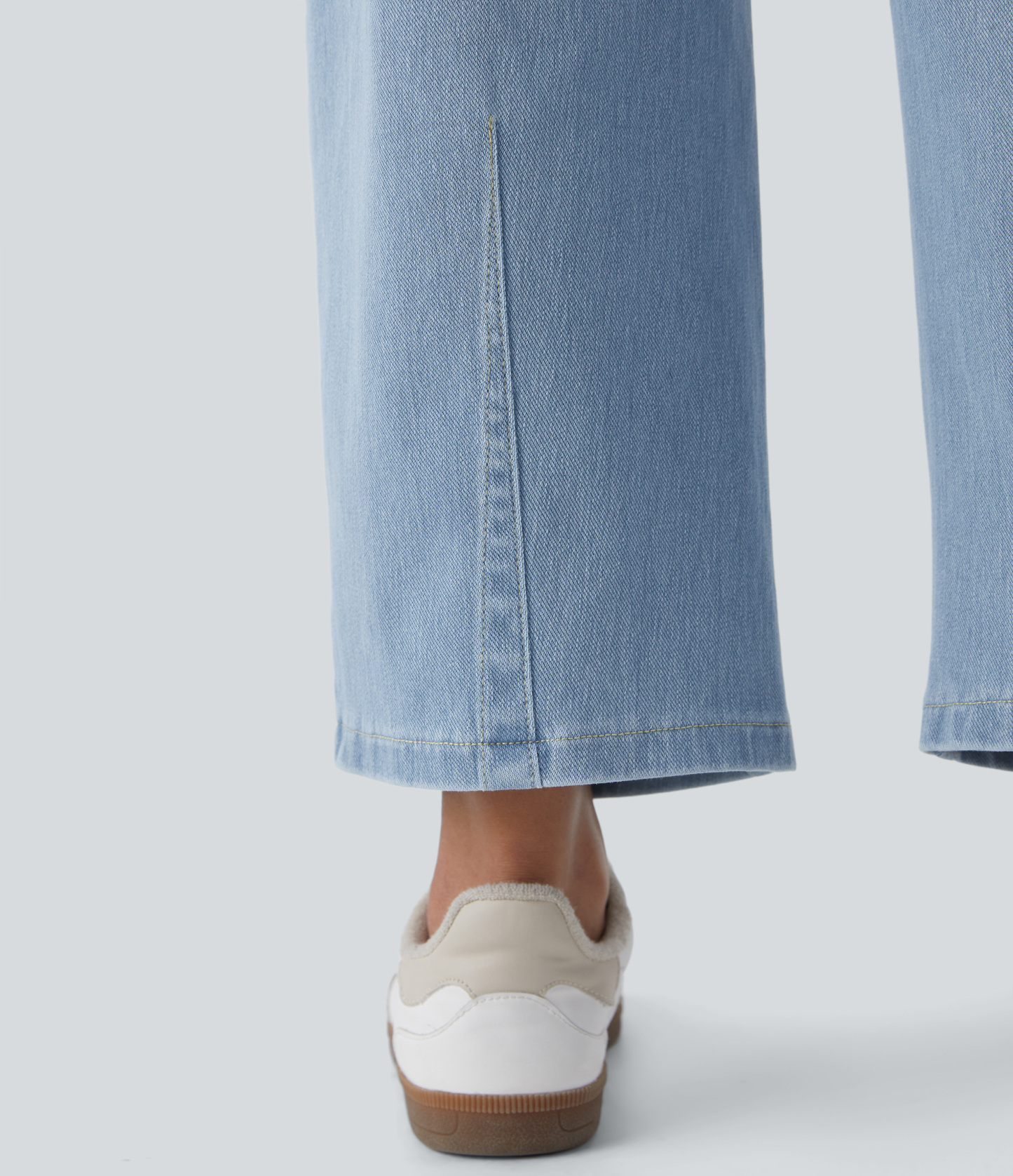 FlexMid Rise Pockets Barrel Leg Casual Jeans