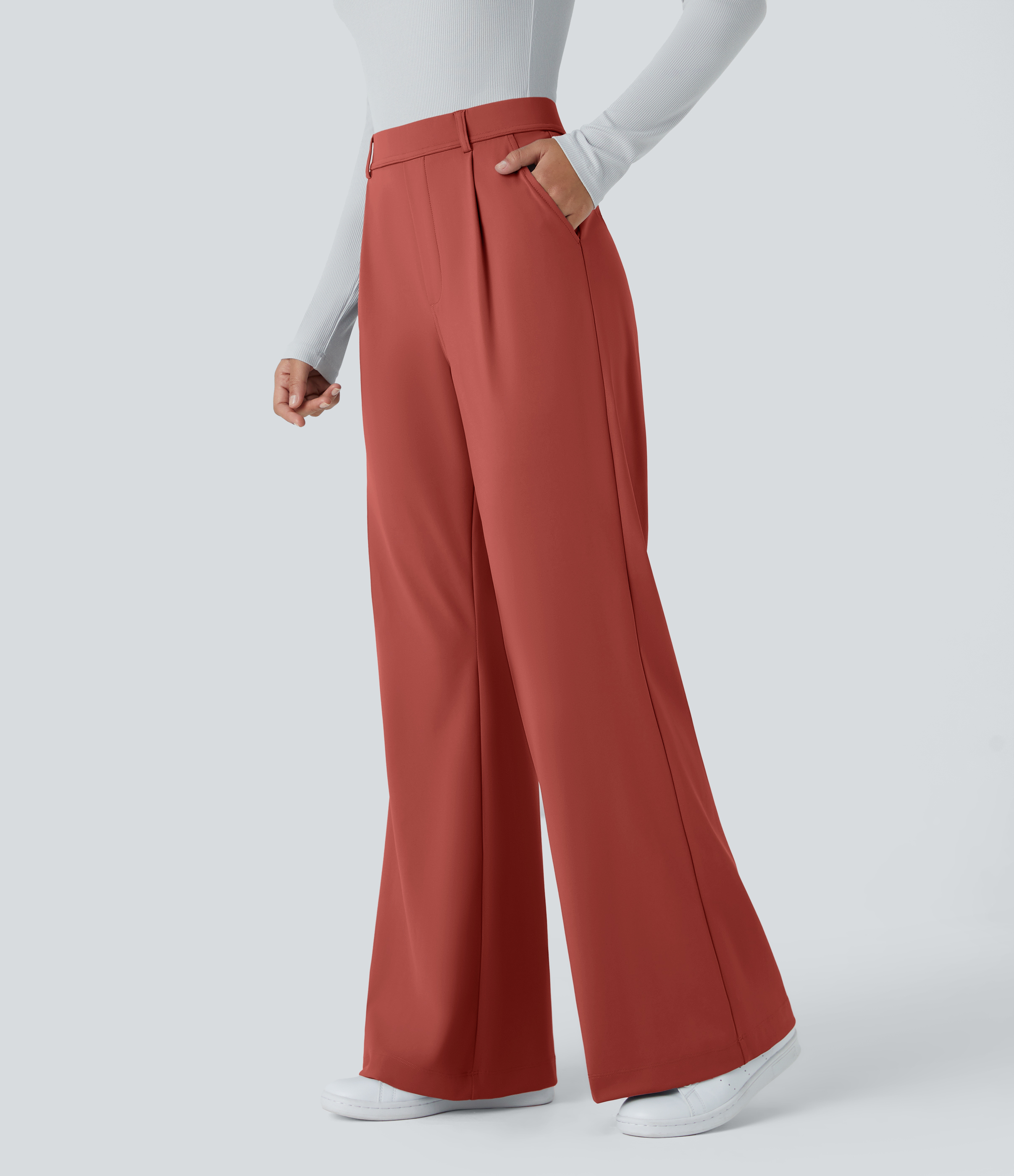 FlexHigh Waisted Pocket Work Flare Pants