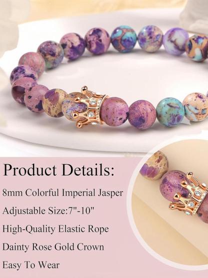 Creative Stone Beaded Bracelet, Fashionable Jewelry for Women & Girls, Trendy All-match & Exquisite Jewelry for Birthday Gift