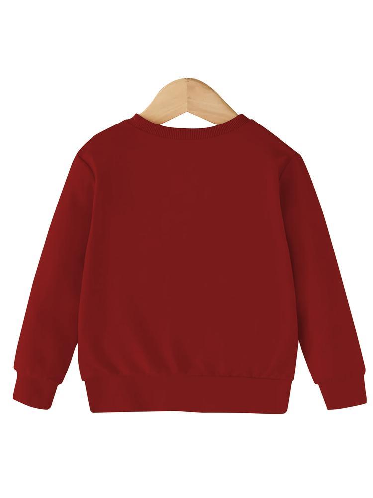 Boys' Spring & Fall Fashion Casual Creative Sweatshirt, Six Seven67 Christmas Series, Gesture Number 67 Print, Long Sleeve, Fitted