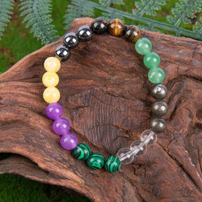 Prosperity And Wealth Tiger Eye Stone Bangle Bracelet, Brings Peace And Lucky Sparkling Faux Crystal Jewelry, Calm, Good Luck, Blessings In Love, Gifts For Men And Women