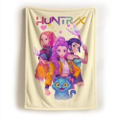 Blanket Inspired by Demon Hunters K - Pop for Kids Men and Women Cozy Cute K - Pop Gift
