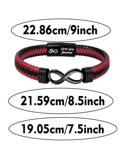 Christmas Birthday Gifts for Brother, Ultimate Leather Men's Bracelet, Perfect Gift for Brothers, Ideal for All Occasions, Casual to Rugged Style, Daily Wear Accessory