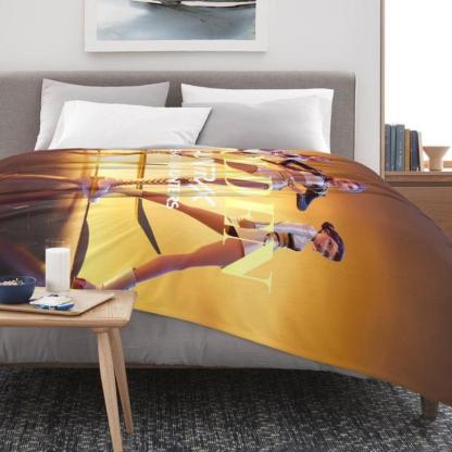 K-Pop Demon Hunter Poster Blanket, Soft Flannel Shawl, Design, Home Office Camping Sofa Bed Cover, Netflix Fan Gift, Gift For Kids, Gift For Men & Women