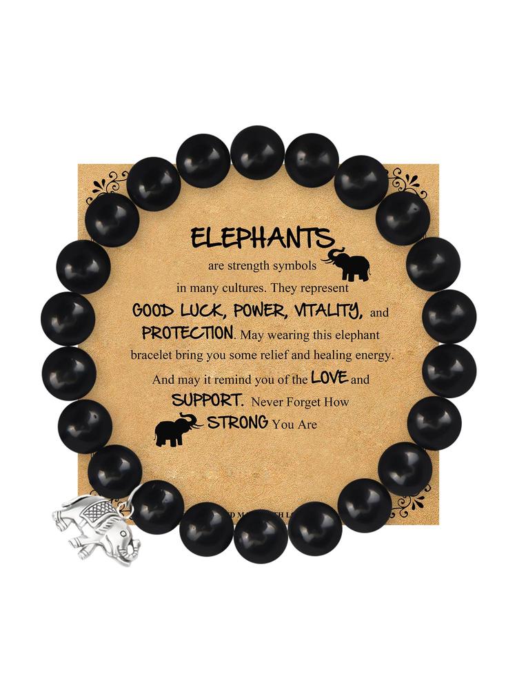 1PC Christmas Gift for Women, Birthday Gift for Daughter Son Niece Nephew, Cute Elephant Bracelet Gift for Mom Dad, Mother's Day Gift for Mom, Bracelet Gift for Elephant lover