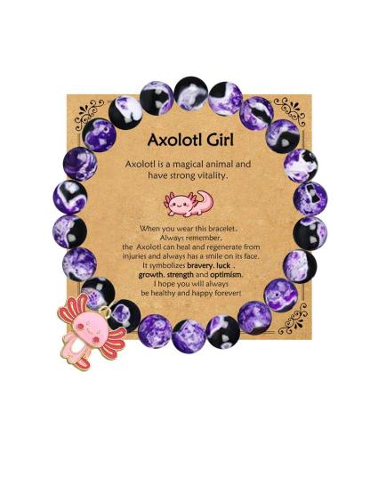 1PC Christmas Axolotl Charm Bracelet, Stocking Stuffer Gift for Mom Aunt Son Teacher Daughter Sister, Cute Animal Jewelry - Birthday Gift/Valentine's Day Gift - Cute Gift for Best Friend Friendship Gift - Anniversary Love Gift