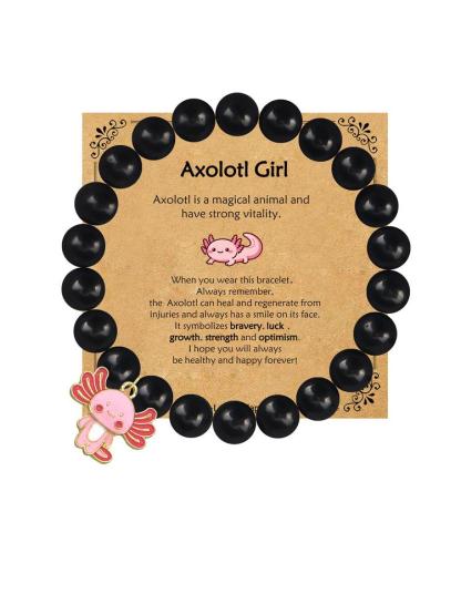 1PC Christmas Axolotl Charm Bracelet, Stocking Stuffer Gift for Mom Aunt Son Teacher Daughter Sister, Cute Animal Jewelry - Birthday Gift/Valentine's Day Gift - Cute Gift for Best Friend Friendship Gift - Anniversary Love Gift