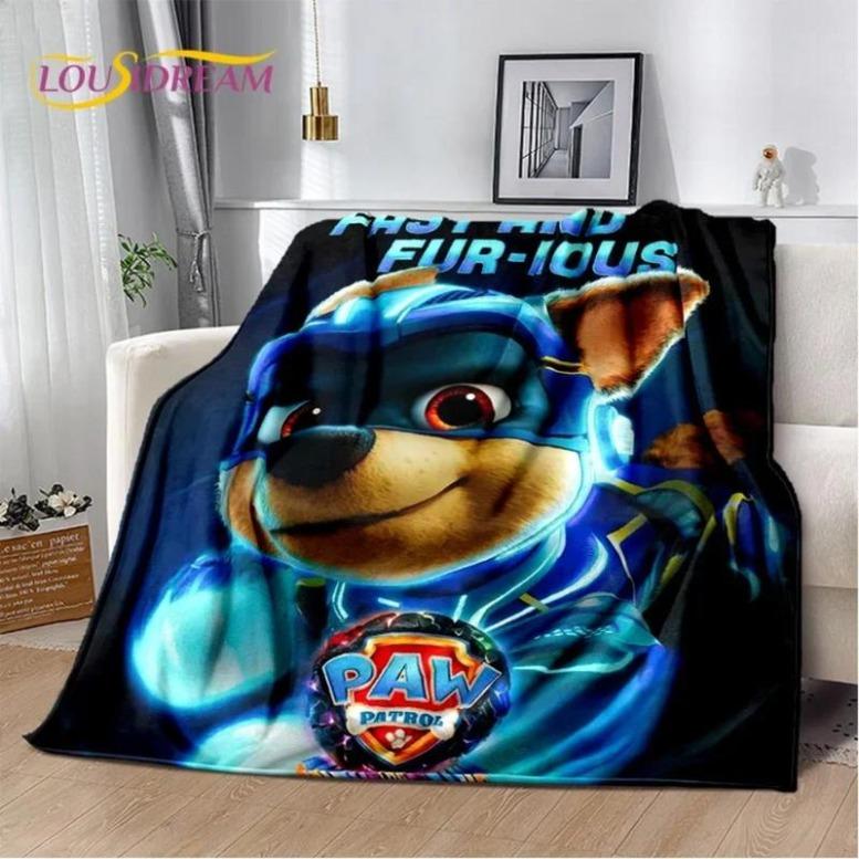 3D P-Patrol Cute Cartoon Dog HD Blanket,Soft Throw Blanket For Home Bedroom Bed Sofa Picnic Travel Cover Blanket Kids Gift CoverGift For Men & Women, Gift For Kids, Christmas Gift, Halloween Gift