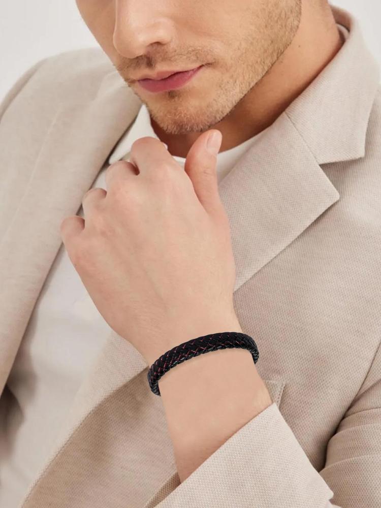 1PC Unique Christmas Gift for Man, Ideal Birthday Gifts for Man Leather Bracelets, Knotted Bracelets Jewelry for Man with Gift Card, Perfect Bracelet for Daily Wear Gift for Man