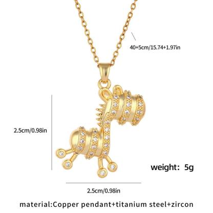 Retro cartoon pony pendant necklace with creative design, donkey  elegant, fashionable, casual, retro, trendy, versatile, gift giving, daily commuting, street party, holiday wearing gifts to friends Jewellery Charms