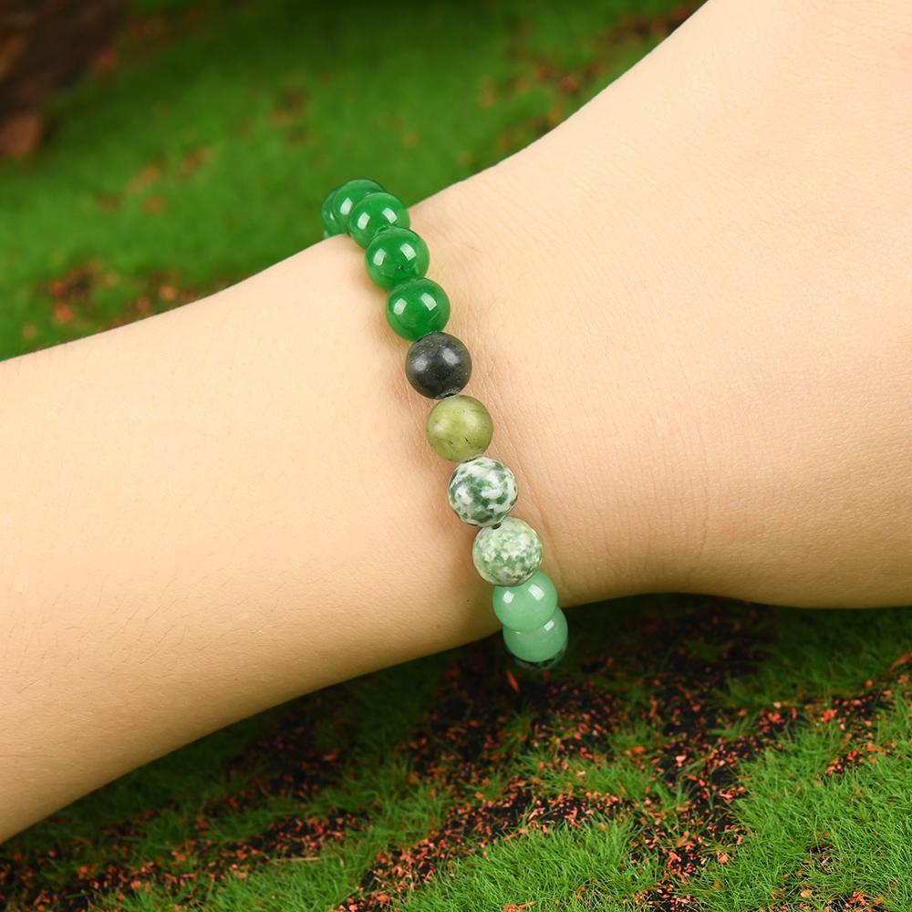 New Beginning Handcrafted Bracelet with Green Aventurine & Epidote Granite - Crystal Jewelry for Prosperity, Peace & Hope  Crystal  Bracelet