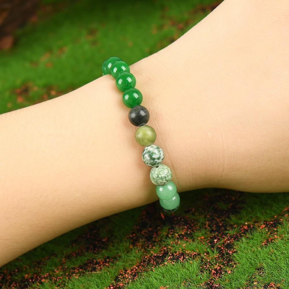 New Beginning Handcrafted Bracelet with Green Aventurine & Epidote Granite - Crystal Jewelry for Prosperity, Peace & Hope  Crystal  Bracelet