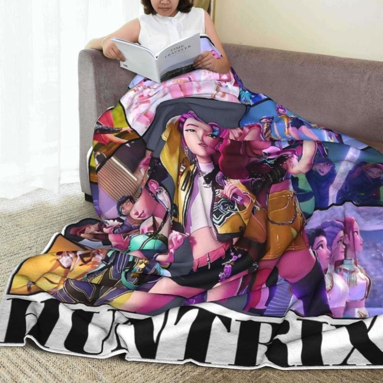 K-Pop Demon Hunters Printed Blanket For Men Women Warm Cozy Fluffy Throw Blankets For Bed 50x60 Inches Multi-sizeFlannel Blanket,Zoey Rumi Mira, Gift For Men & Women & Kids, K-Pop Demon Hunters Blankets