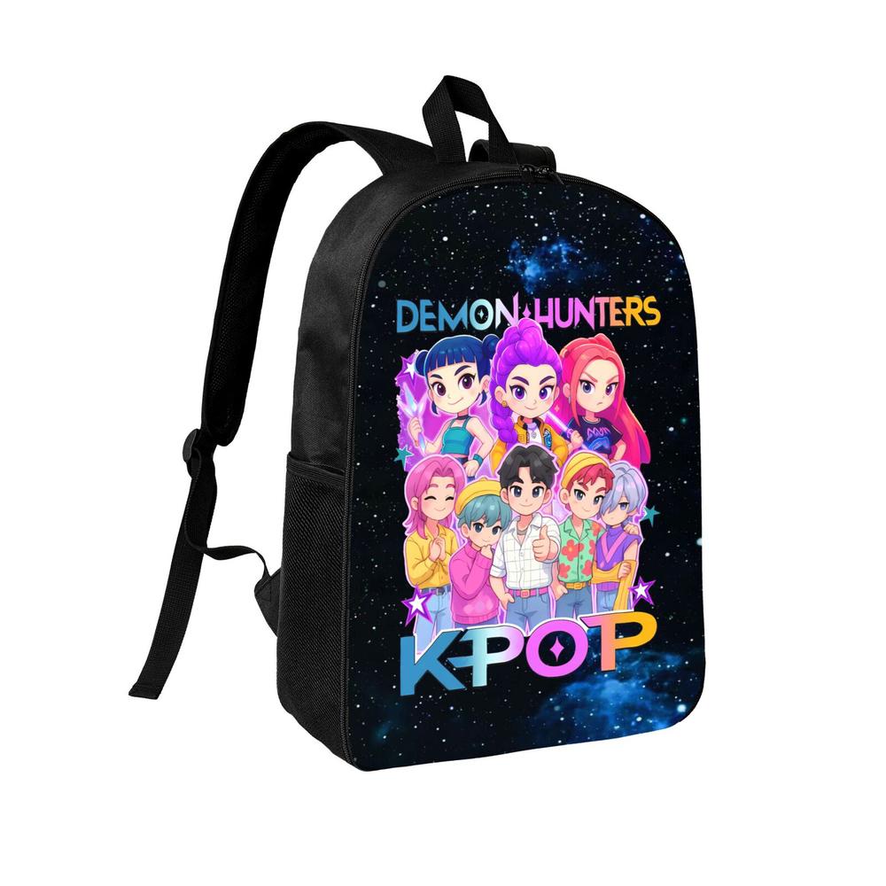 School Backpack for Fans Men Women College Bookbag Waterproof Lightweight K Pop Demon Hunter Black Backpack Mochilas Book Bag Rucksack Casual Daypack School Bag
