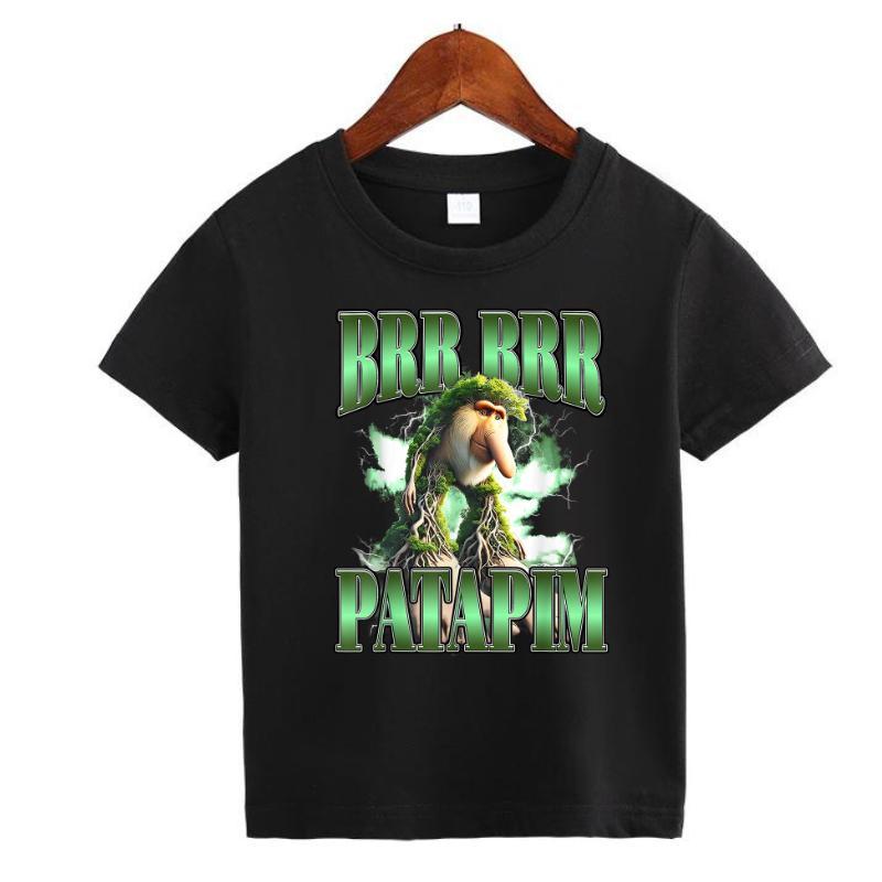 Italian Brainrot Meme Character Hand Drawn for Kids T-Shirt Toddler Boy Funny T-Shirt with Various Designs Including Ballerina Cappuccino and Chimpanzini Bananini