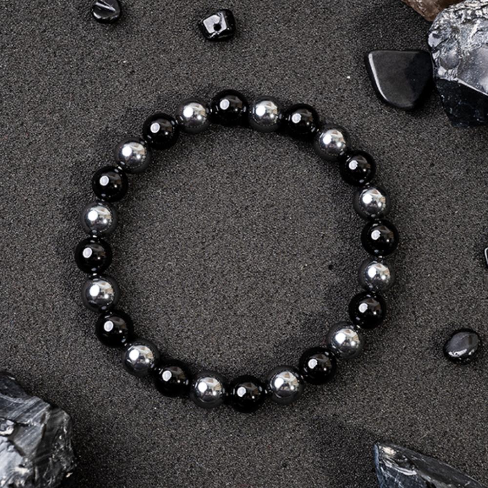 BF SALE: [1/$9.99, 3/$19.99] Protection & Memory Healing Bracelet – Black Tourmaline & Hematite 8mm Gemstone Beads | Unisex Crystal Jewelry for Men & Women | Daily Wear Grounding, Energy Shield & Halloween Protector Gift #TikTokShopBlackFriday